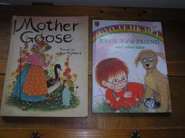 Lot of 2 Large Gyo Fjuikawa Illustrated MOTHER GOOSE Rags’ New Friend Hardcover - £6.14 GBP
