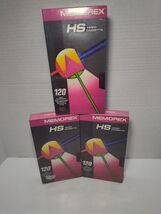 Memorex HS Video Cassette 120 High Standard Tape VHS Tape 3 Pack NEW - S... - $9.87