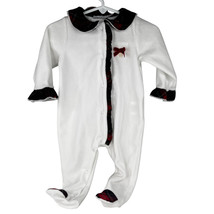 Patachou Baby Girls White Red Tartan Babygrow One Piece Jumper Feet 6 Mos - $29.69