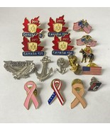 LOT 16 - 2017 Canada Maple Leaf 150 Lapel Gold Tone Enamel 1776 USA Flags - $22.27