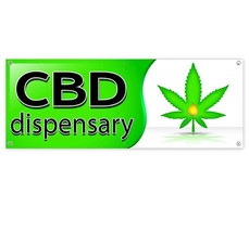 Cbd Dispensary Clearance Banner Advertising Vinyl Flag Sign Inv - $19.22