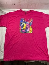 Hot Pink German Shepherd Dog T Shirt Colorful Dean Russo Design Graphic Dog XL - £11.57 GBP