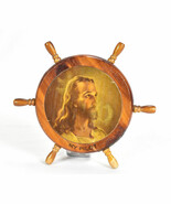 Vintage Wood Ship Wheel  Jesus Is My Pilot Lovelock NV - $461.55 MXN