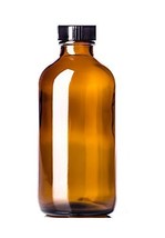 Amber Boston Round Plastic Bottles, 8 Oz. Pack of 6 - $11.99