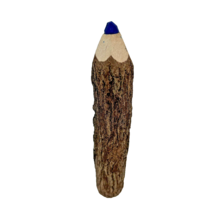 Vintage Log Branch Tree Bark Color Stick Blue Drawing 4.75&quot; Long - £7.72 GBP