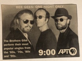Bee Gees One Night Only Print Ad Vintage TPA4 - £4.65 GBP