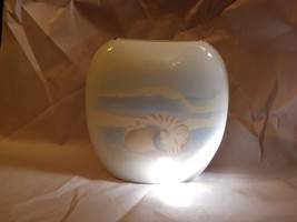 Otagiri Japan porcelain flower vase Shoreline Figi Graphics - £7.15 GBP