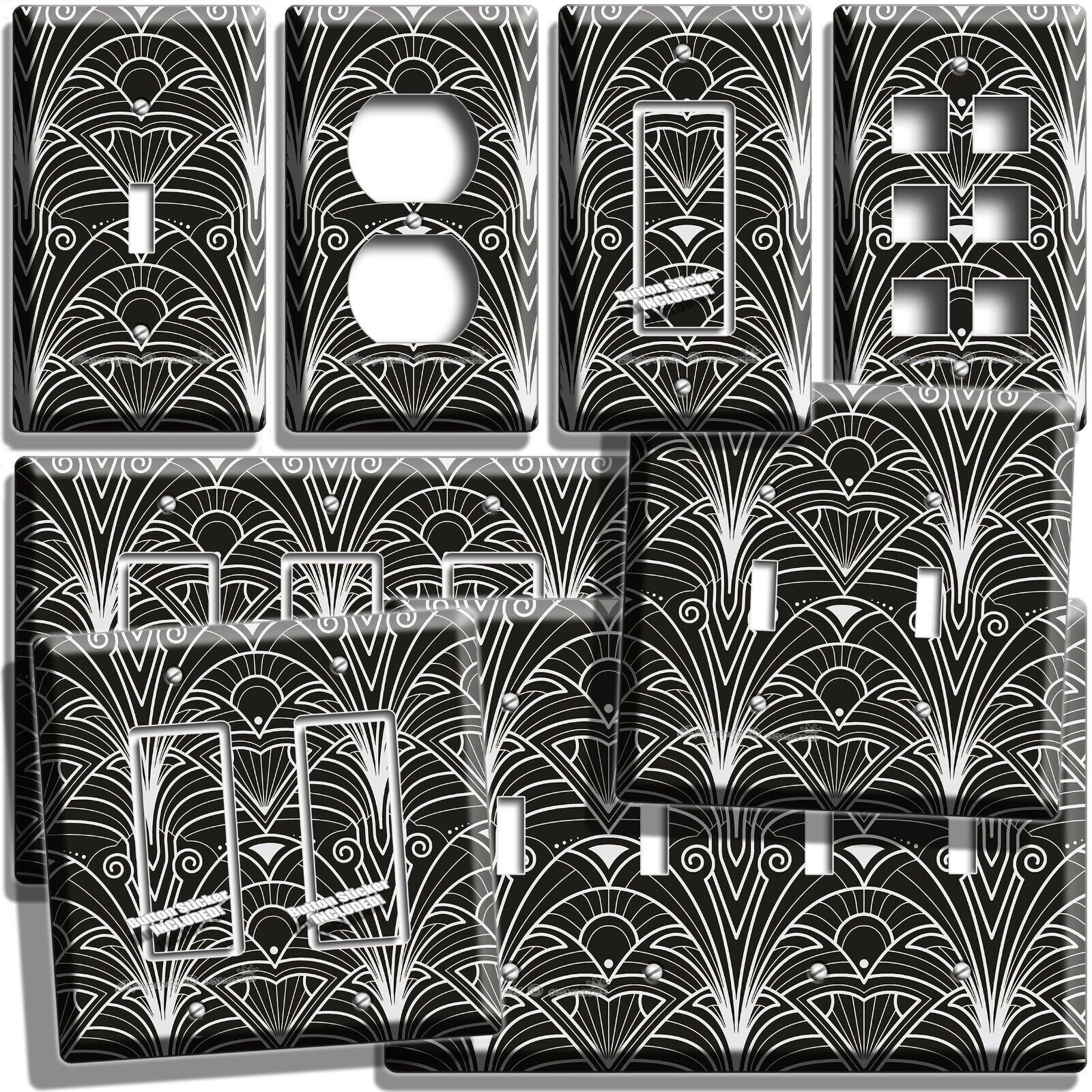 ART DECO RETRO 20'S  STYLE LIGHT SWITCH OUTLET WALL PLATES RETRO ROOM HOME DECOR