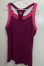 Old Navy Active Women’s Tank Top Go Dry L Large Purple &amp; Pink Bust 38” Workout - £4.54 GBP