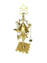 Brass Incense Burner Lamp With Attachments 20 Inch Vintage Ornate Design - £33.11 GBP