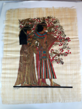 Authentic Hand Painted Ancient Egyptian Papyrus,  Replica From Temple walls - £23.98 GBP