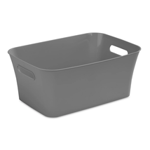 Medium Storage Bin Plastic, Gray - $12.90