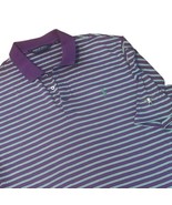 VTG Polo Golf Ralph Lauren XL Shirt  Pony Pima Cotton Purple Striped Pre... - $21.25