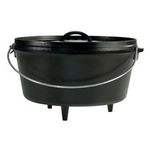 8-Quart Deep Seasoned Cast Iron Dutch Oven with Lid and Metal Handle - $250.77
