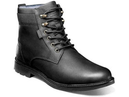 Men&#39;s Nunn Bush 1912 Plain Toe Boot Water-resistance Black Waxy 85007-010 - £93.36 GBP