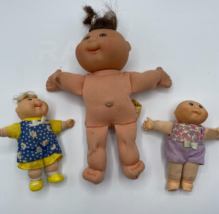 Cabbage Patch Kids Vintage Lot of 3 Collectible Mini Baby Dolls CPK - $11.39