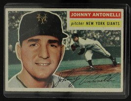 Vintage Baseball Card Topps 1956 Johnny Antonelli Pitcher New York Giants #138 - £7.60 GBP
