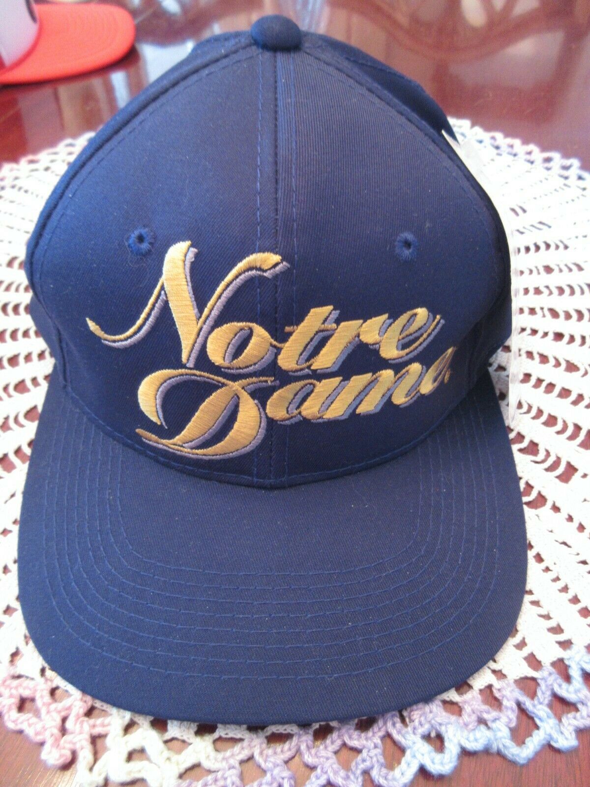 Vintage Notre Dame Fighting Irish Navy Cap Hat Officially Licensed New Tag Rare - $89.95