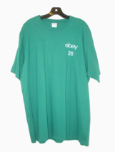 NEW Ebay T-Shirt Size 2X Teal Blue 100% Cotton 25 Year Anniversary Swag XXL NEW - £15.90 GBP