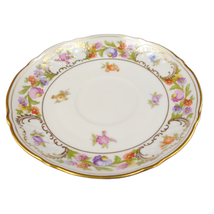 Vintage Schumann Germany EMPRESS DRESDEN FLOWERS Saucer E&amp;R Golden Crown - £15.43 GBP