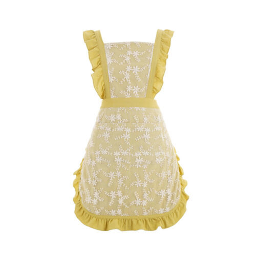 Vintage Pinafore Apron Dress for Women with Pockets Cute Floral Chef Apr... - $72.89