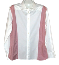Sottotono Men’s White Red Striped Italy Cotton Dress Italy Shirt Size 2XL - £43.87 GBP