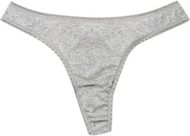 Charter Club Women&#39;s Sexy Grey Heather Thong Panty Underwear XS Lace Trim, 5 pcs - $21.99