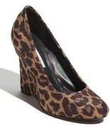NEW! Vera Wang Lavender &#39;Ella&#39; Animal Wedge Pump Leopard $295, Sz 6.5 M - $74.24