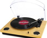 Max Lp Player Vinyl Record Player Bluetooth Turntable With, Mp3 Recording - $77.98