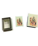 Trinket Boxes Vintage Christmas Santa with Children Around Tree Decorative - €10,96 EUR