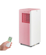 3-in-1 10000 BTU Air Conditioner with Humidifier and Smart Sleep Mode-Pink - $249.99