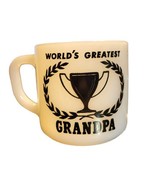 Fire King Worlds Greatest Grandpa Coffee Mug USA Baby Announcement - £10.22 GBP