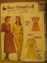 UNCUT Pattern 1992 McCall SIZE 6 8 10 12 Misses JUMPSUIT Dress 5820 [Z25] - £3.19 GBP