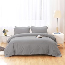 Duvet Covers Queen Size - Washed Microfiber 3 Pcs. With Zipper Closure Duvet - £31.71 GBP