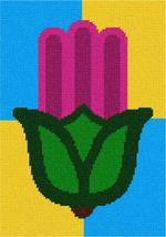 Pepita Needlepoint kit: Hamsa Tulip, 7&quot; x 10&quot; - £40.09 GBP+