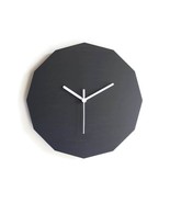 11&quot; Anthracite Dodecagonal Wall Clock, Silent No Ticking Design for Kitc... - $43.00