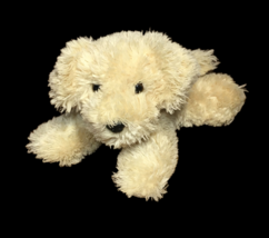 Aurora Mini Golden Retriever Baby Puppy Dog Plush Beige Tan Bean Bag RARE 7&quot; - £31.83 GBP
