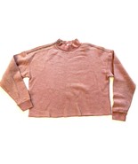 American Eagle Sweatshirt Womens Small Pink Cropped Side Shoulder Zip Mo... - £6.57 GBP