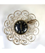 Vtg MCM General Electric Wall Clock GE Gold Black Mid Century Model 2HA6... - $796.51 MXN