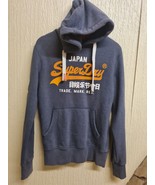 Superdry Men Grey Classics Hoodie Jumper Cardigan Size Small- Grey And Y... - £17.99 GBP