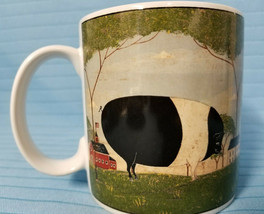 Warren Kimble PIG HOG Ceramic Glazed Coffee Tea Cup Mug Sakura Folk-art Black - £19.94 GBP