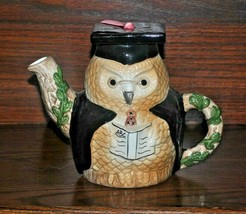 Graduation Owl Teapot New, Old Stock 2 Cups 5.75&quot; tall - $28.99