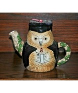 Graduation Owl Teapot New, Old Stock 2 Cups 5.75&quot; tall - $542.25 MXN