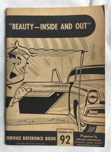 Primary image for 1955 Chrysler Service Reference Book #92 "Beauty Inside and Out" Session no. 92