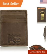 Men's Leather Front Pocket Wallet with Money Clip Accessory - $66.53