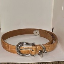 Coldwater Creek Tan Leather Belt Womens S Used S 91017 - £12.40 GBP