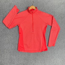 Columbia Sportswear Womens S Half Zip Pullover Pink Peach Logo Active Sh... - £9.08 GBP