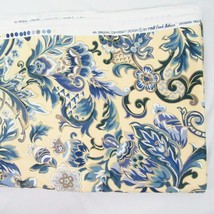 Mill Creek Arabian Nights Floral Blue Yellow 8.72 Yards Fabric Remnants - £102.65 GBP