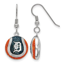 SS Detroit Tigers Enameled Baseball Dangle Earrings - £91.08 GBP