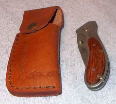 Sheffield Single Blade Locking Folding Pocket Knife with Sheath and Belt Clip - £23.50 GBP